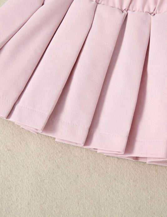 Prissy Girl Pleated Skirt- Blush Pink