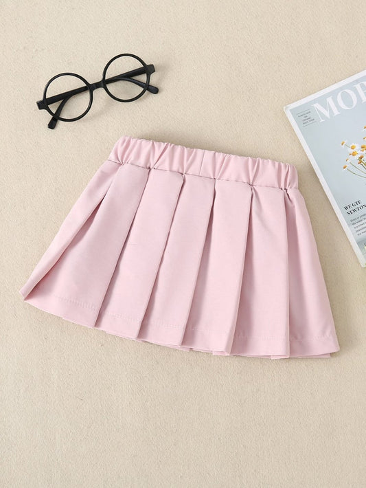 Prissy Girl Pleated Skirt- Blush Pink